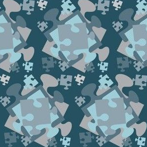 Jigsaw Jumble Blue Grays