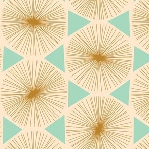 Pinwheel in Gold and Turquoise