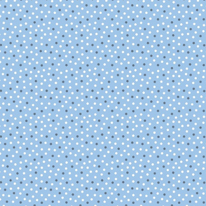 Pentagon polka dot baby blue