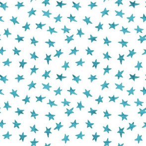Swirling Teal Stars Small