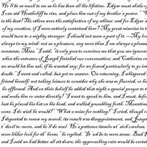 Wuthering Heights Text on white