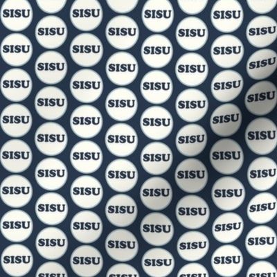 sisu - small navy squares- 1 inch on fabric