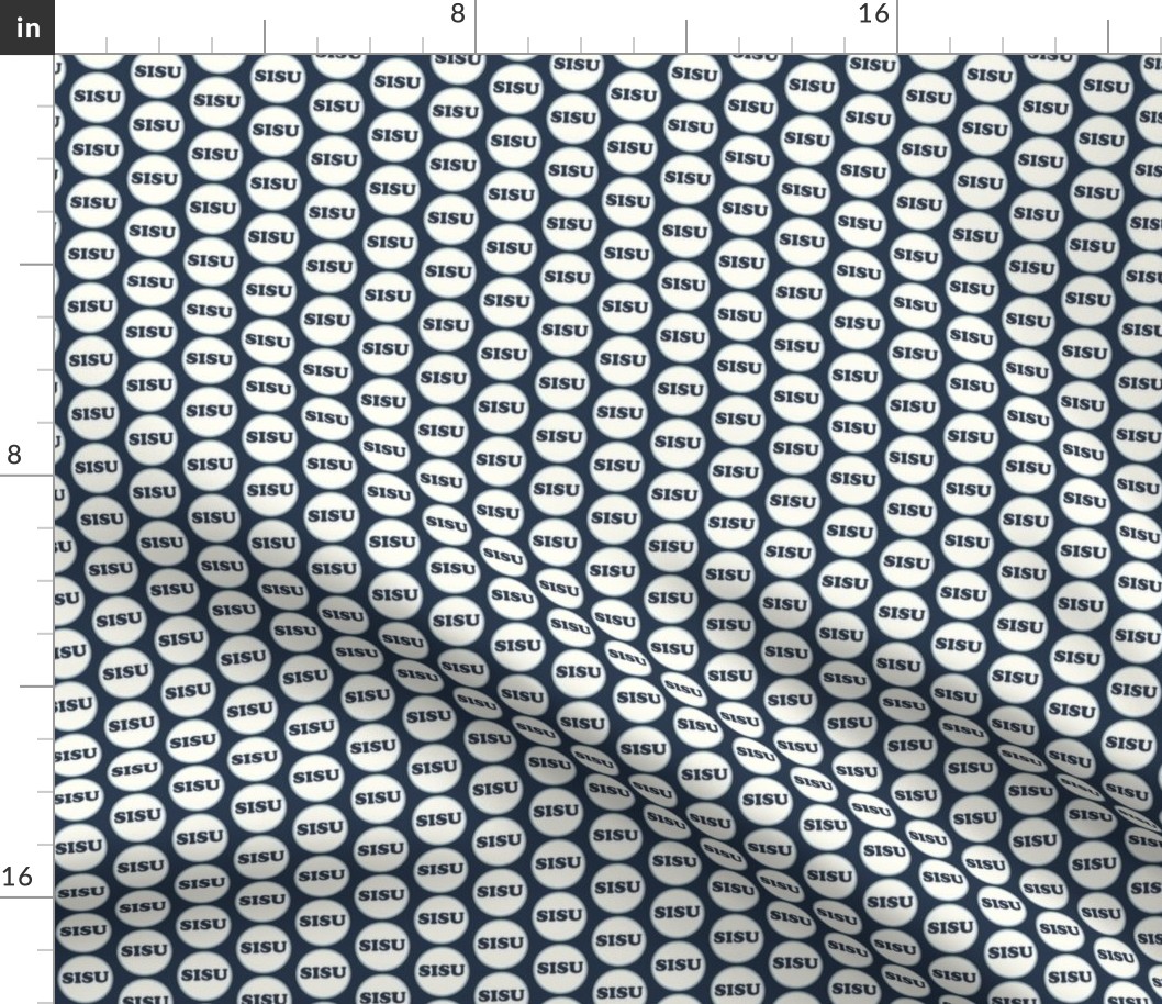 sisu - small navy squares- 1 inch on fabric