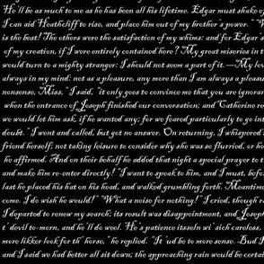 Wuthering Heights Text on Black