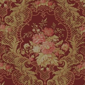 French Bouquet Wallpaper Chestnut