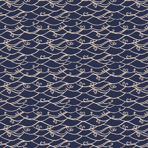 Kabuki Waves Blue Beige