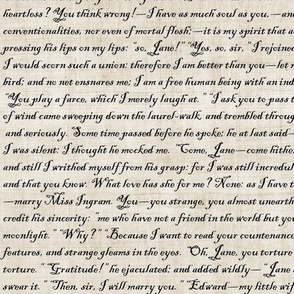 Jane Eyre Text on Parchment