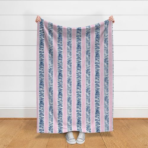 Pink 1 Navy LAND AND SEA STRIPE