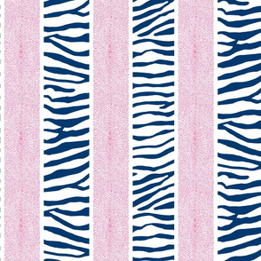 Pink 1 Navy LAND AND SEA STRIPE