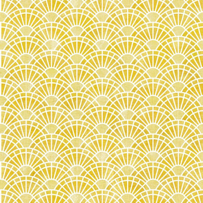 Golden Yellow Sun- Endless Summer- Art Deco Sunshine Medium- Neo Art Deco