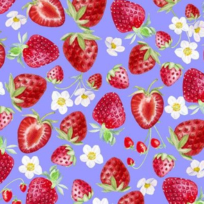 Strawberries on Purple