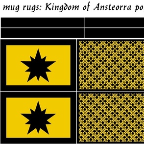 mug rugs: Kingdom of Ansteorra (SCA)