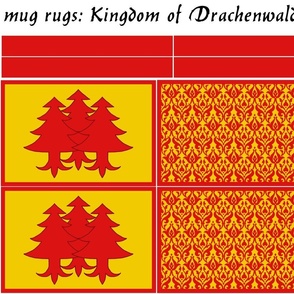 mug rugs: Kingdom of Drachenwald (SCA)