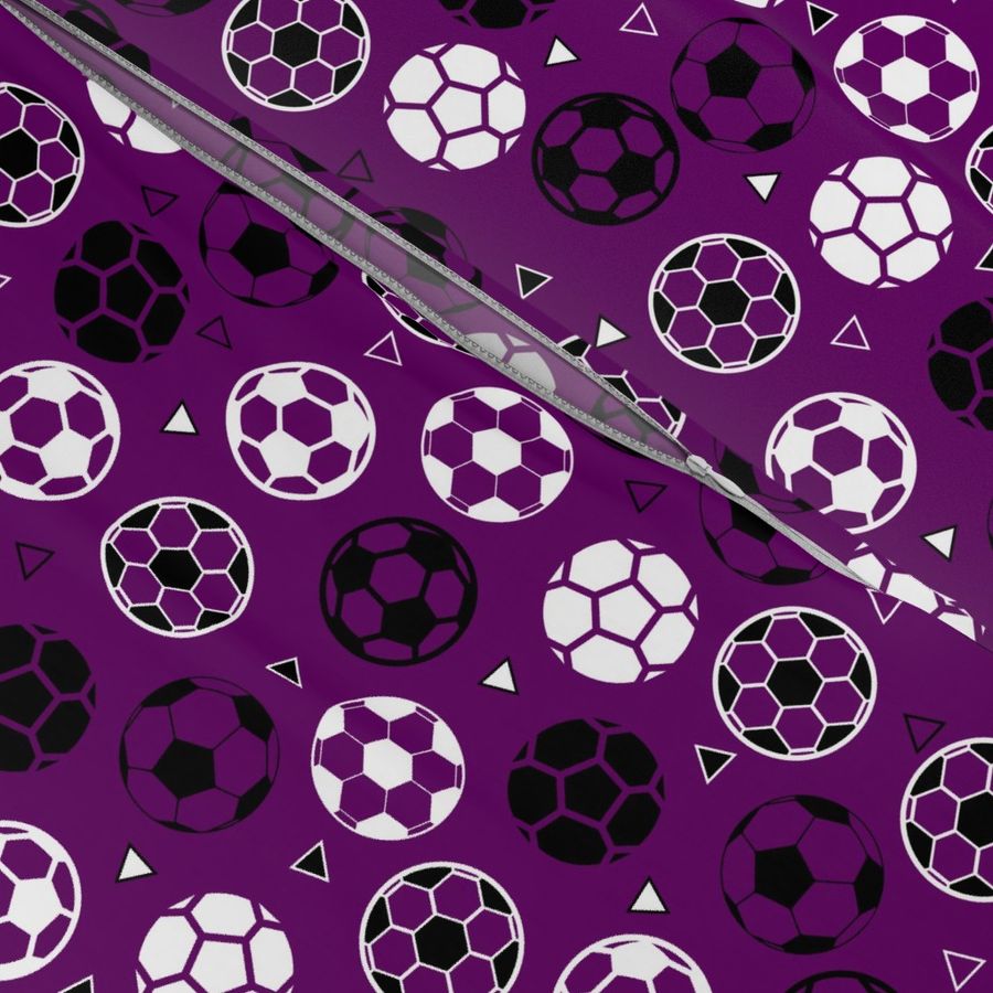 Soccer Triangles Dark Purple