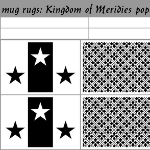 mug rugs: Kingdom of Meridies (SCA)