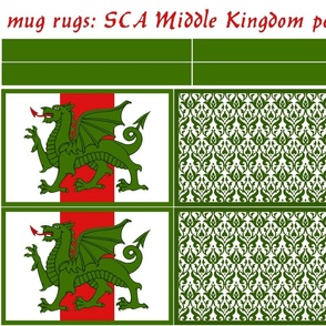mug rugs: SCA Middle Kingdom