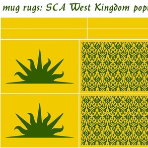 mug rugs: SCA West Kingdom