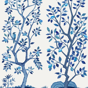 36" x60" custom-blue-trees