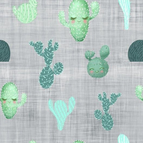 cactus grey linen