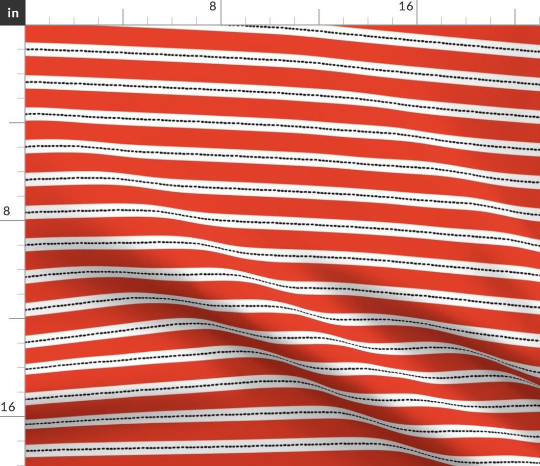 small luca stripes: red orange