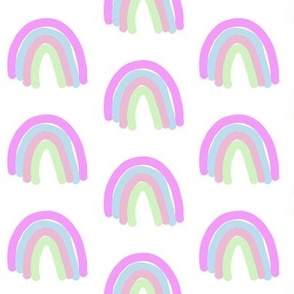 Pink Hand Drawn Rainbow