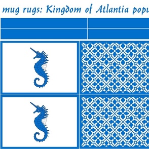 mug rugs: Kingdom of Atlantia (SCA)