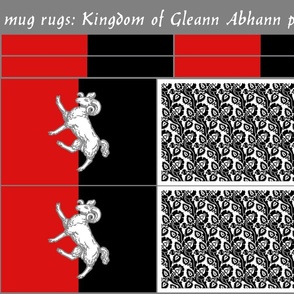 mug rugs: Kingdom of Gleann Abhann (SCA)