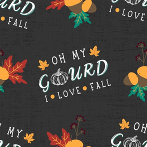 Oh My Gourd - large on gray