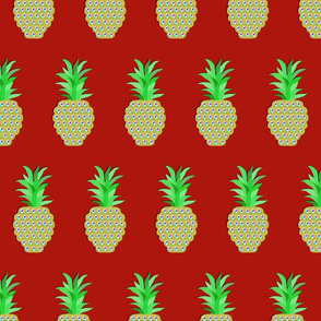 Pineapple Crystals On Red