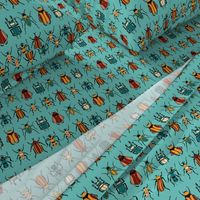 Tropical Beetles on Turquoise