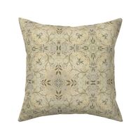 William Morris Tribute Floral Beige Smaller Scale