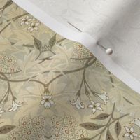 William Morris Tribute Floral Beige Smaller Scale