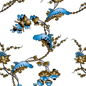 Rococo blue vines, c. 1742