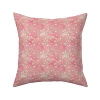 Cream Stars on Pink Abstract