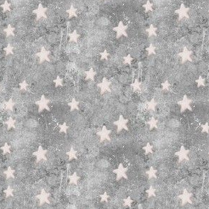 Creamy White Stars on Painted Grey 