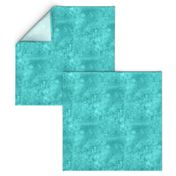 Bright Teal Green Blue Drippy Painted Canvas