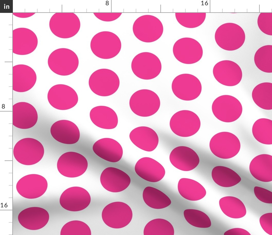 2" dots: hot pink