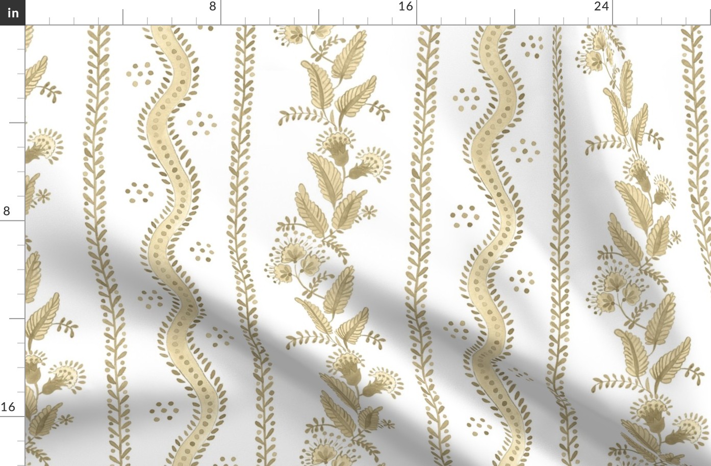 Wheat on White Revised Emma Stripe