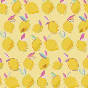 Happy Lemons - Background Light Yellow - Large size | Happy Lemons Collection