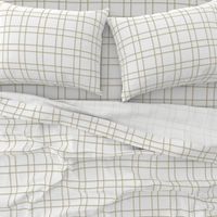 Revised Double Holly Windowpane plaid Wheat on White