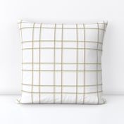 Revised Double Holly Windowpane plaid Wheat on White