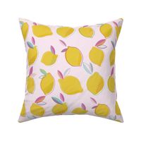 Happy Lemons Collection - HERO Lemons - Background Pink - Large size