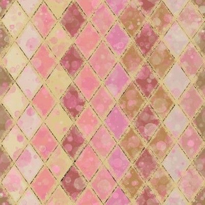 Harlequin Blush Pink and Cream (1.6 inch diamonds)