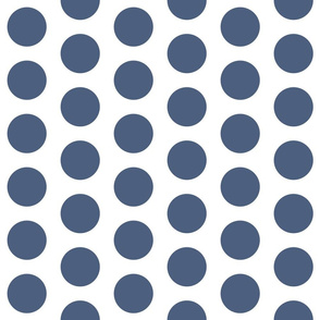 2" dots: blue jean