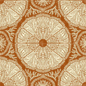 large - Earth Day Mandala - Spice and buttermilk