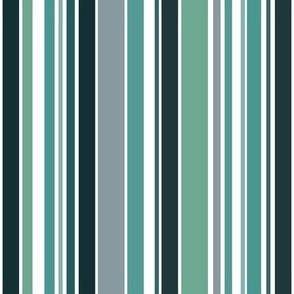 Basic Stripe-Teals and Navy Palette