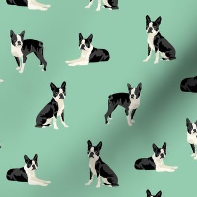 French bulldogs - green