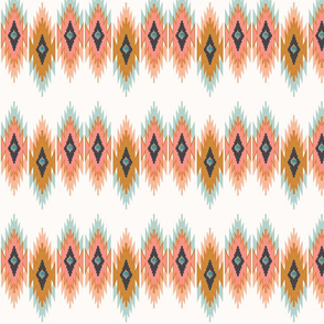 SouthWest Fabric Coral  and Gold