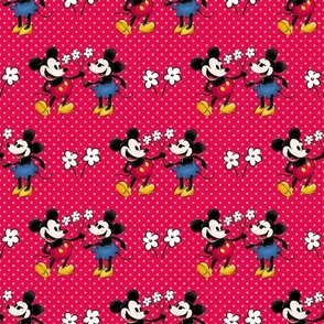 Bigger Classic Minnie and Mickey in Love Retro Vintage Public Domain