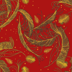 sweet dreams plumes gold red